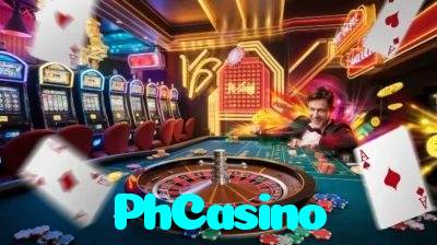 PhCasino casino presented on mobile device in Pakistan with slots and live games